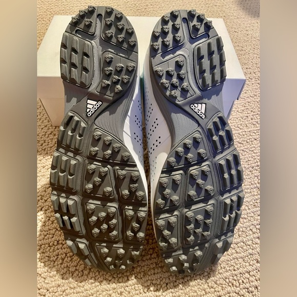 Adidas Women’s Adipure Sport Golf Shoes 8.5 White/Blue - Picture 6 of 7